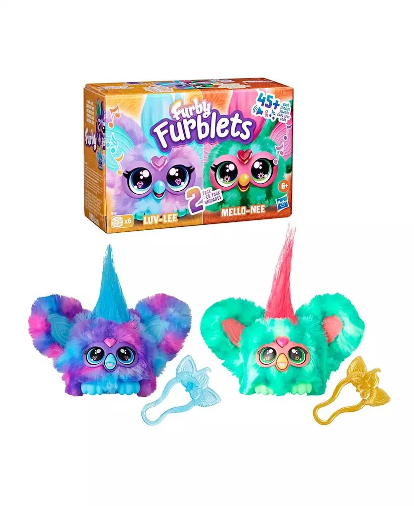 商品Furby|Furblets Luv-Lee Mello-Nee 2-Pack Mini Electronic Plush Toy for Girls,价格¥112,第3张图片详细描述