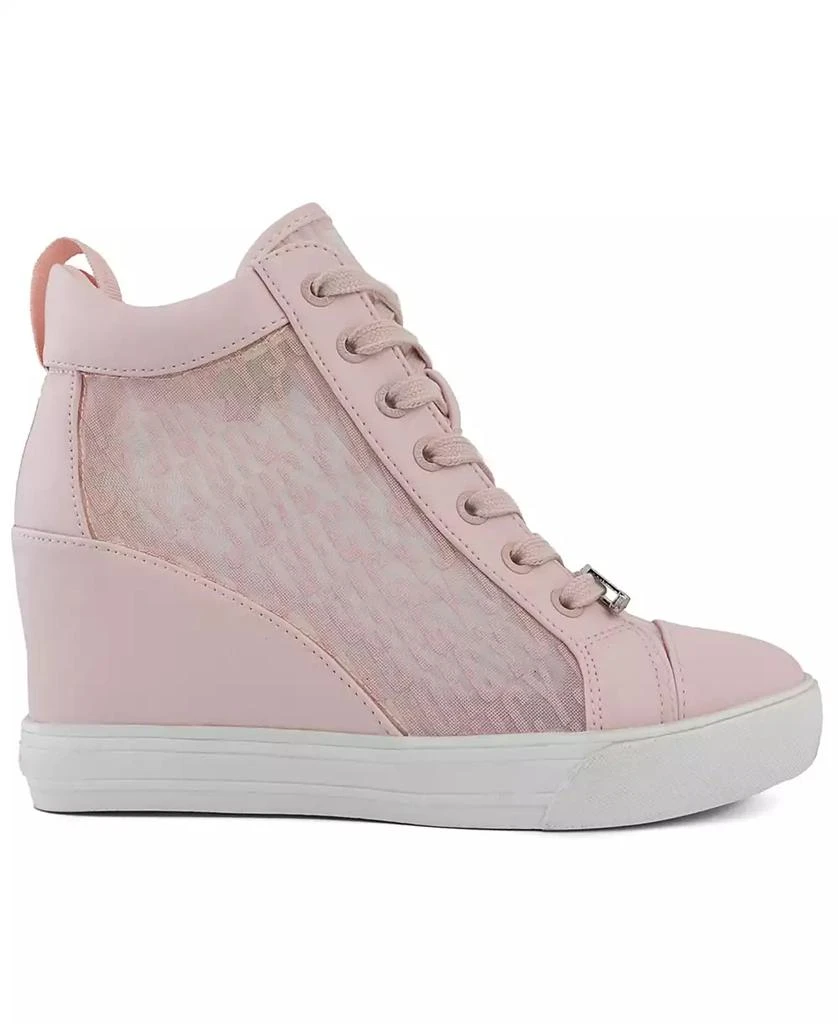 商品Juicy Couture|Women's Jorgia Wedge Lace-Up Sneakers,价格¥393,第2张图片详细描述