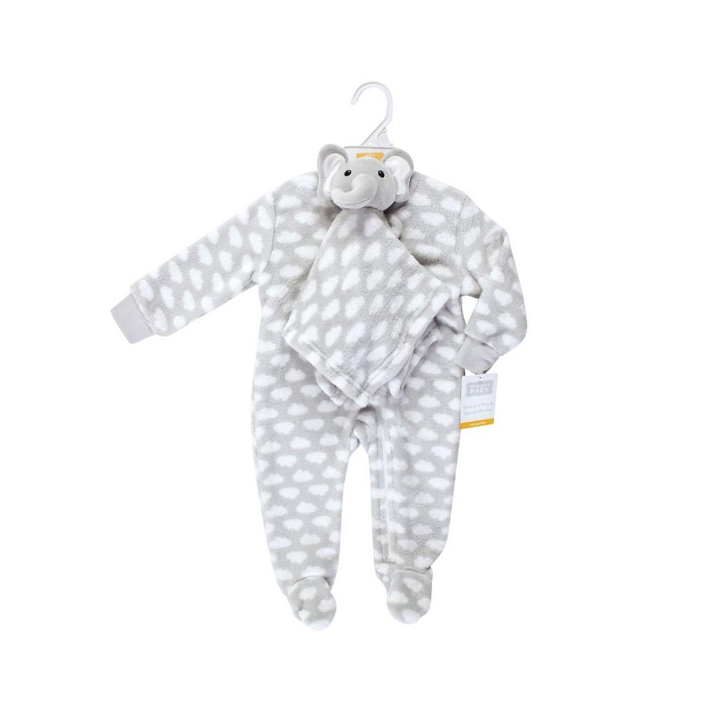 Baby Girls and Boys Flannel Plush Coveralls with Security Blanket商品第2张图片规格展示