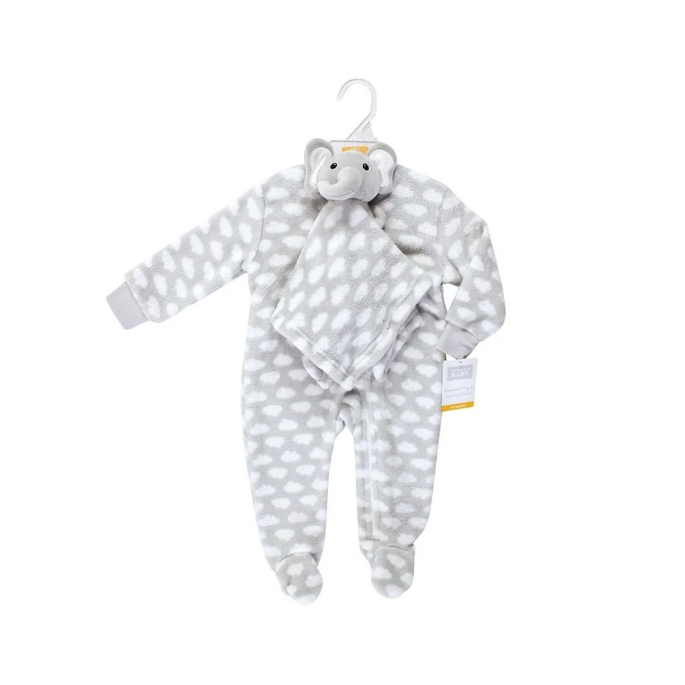 商品Hudson|Baby Girls and Boys Flannel Plush Coveralls with Security Blanket,价格¥128,第2张图片详细描述