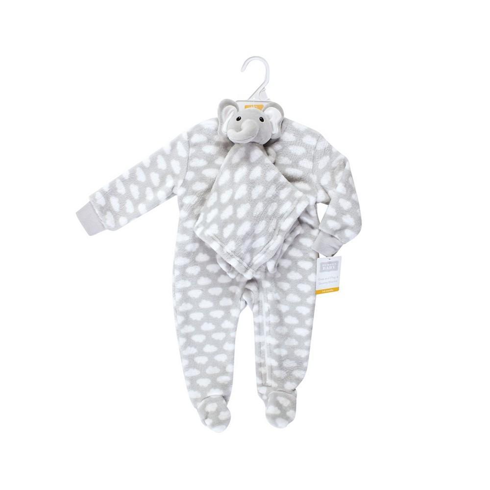 商品Hudson|Baby Girls and Boys Flannel Plush Coveralls with Security Blanket,价格¥123,第4张图片详细描述
