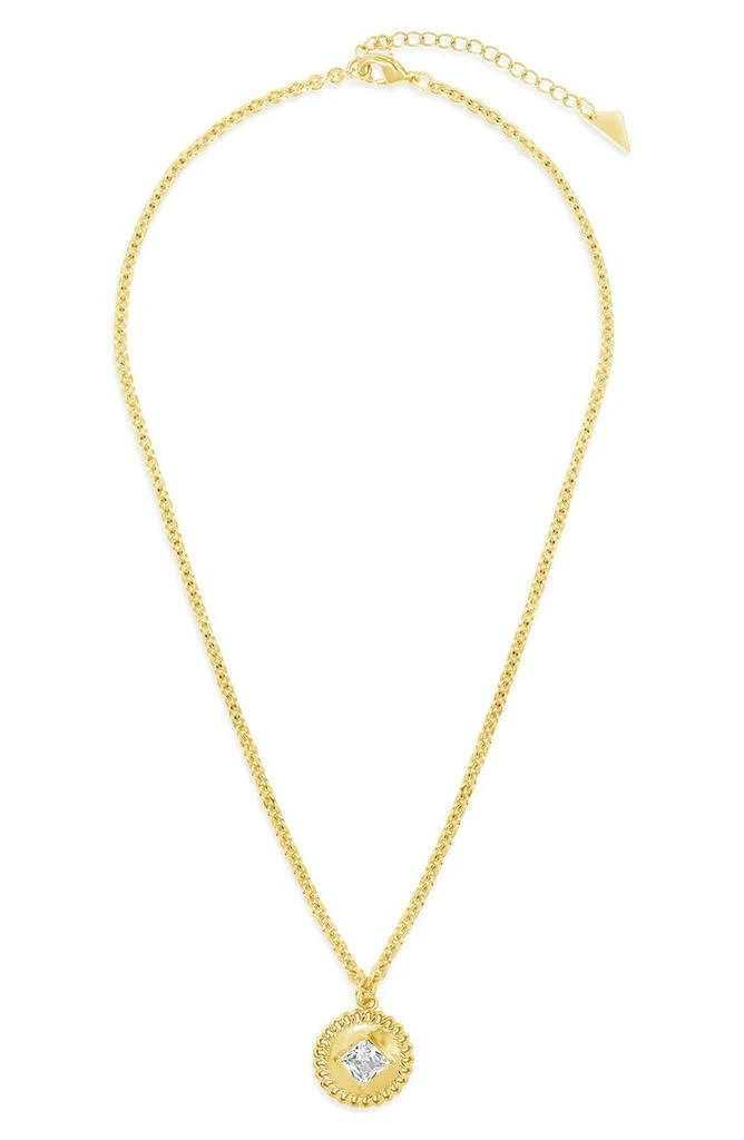 商品Sterling Forever|14K Gold Plated Jaliyah CZ Pendant Necklace,价格¥67,第1张图片