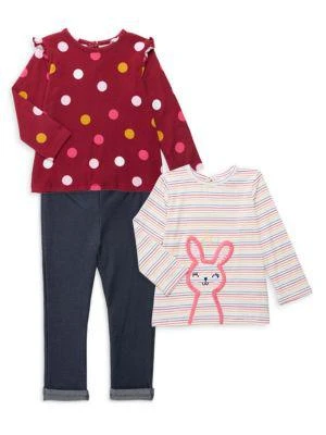 商品Little Me|Baby Girl's 3 Piece Tees & Pants Set,价格¥118,第1张图片