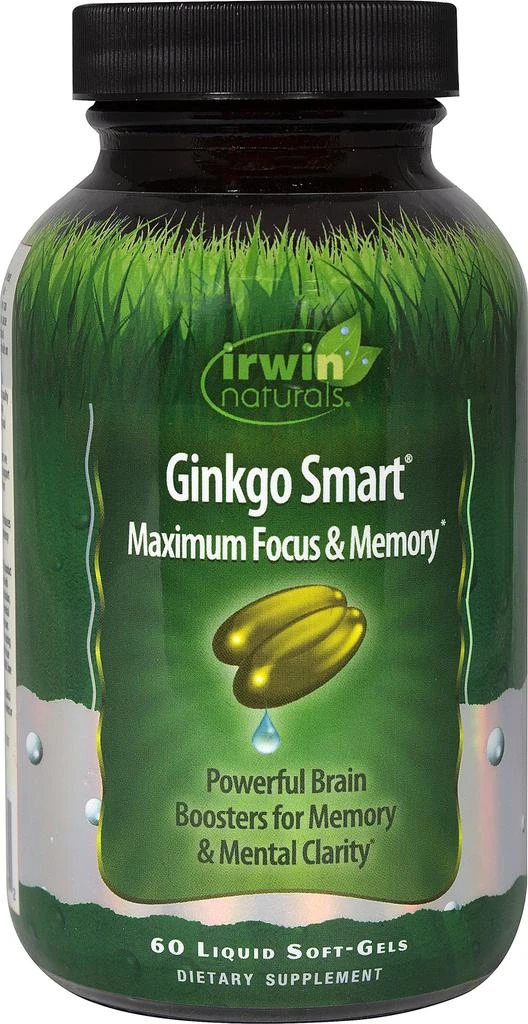 商品Irwin Naturals|Irwin Naturals Ginkgo Smart 60 Softgels,价格¥159,第1张图片