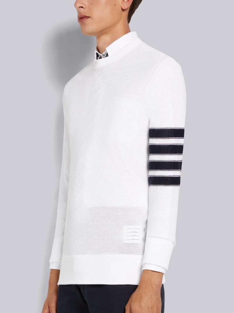 商品Thom Browne|THOM BROWNE 男白色男士卫衣/帽衫 MJT305A-07897-100,价格¥3679,第1张图片