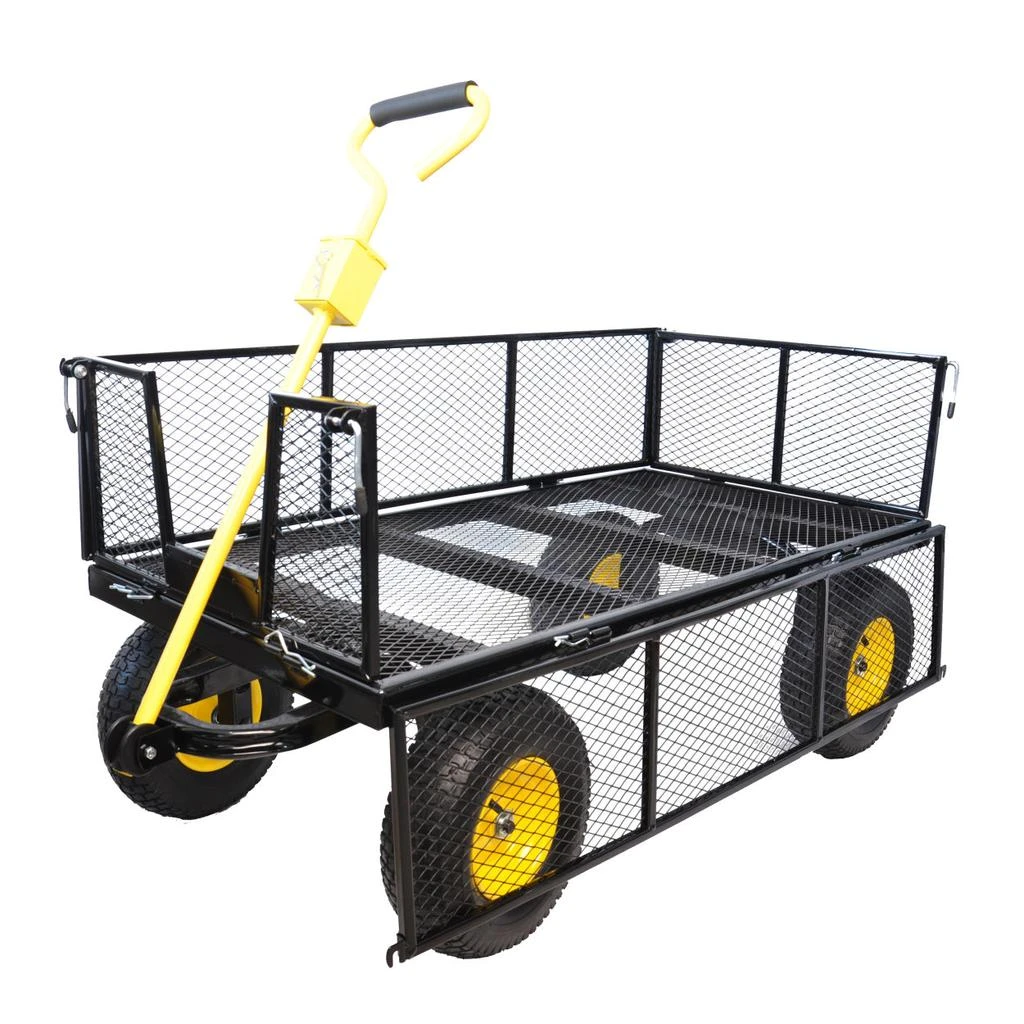 TC1861BK-YL Wagon Cart Garden cart trucks make it easier to transport firewood Yellow+Black 商品