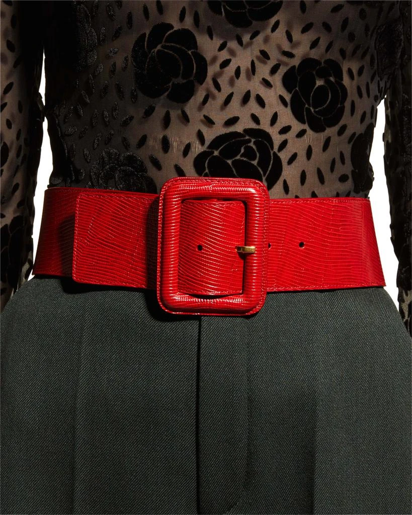 商品Yves Saint Laurent|Lizard-Embossed Leather Belt,价格¥5382,第2张图片详细描述