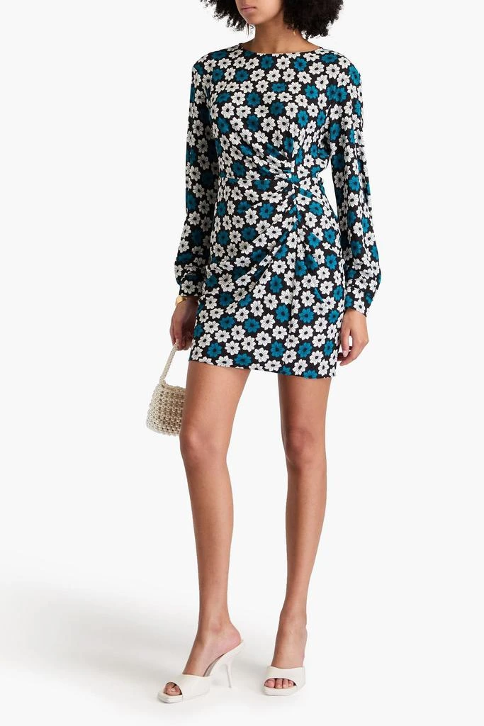 商品Diane von Furstenberg|Coraline ruched floral-print crepe mini dress,价格¥797,第2张图片详细描述