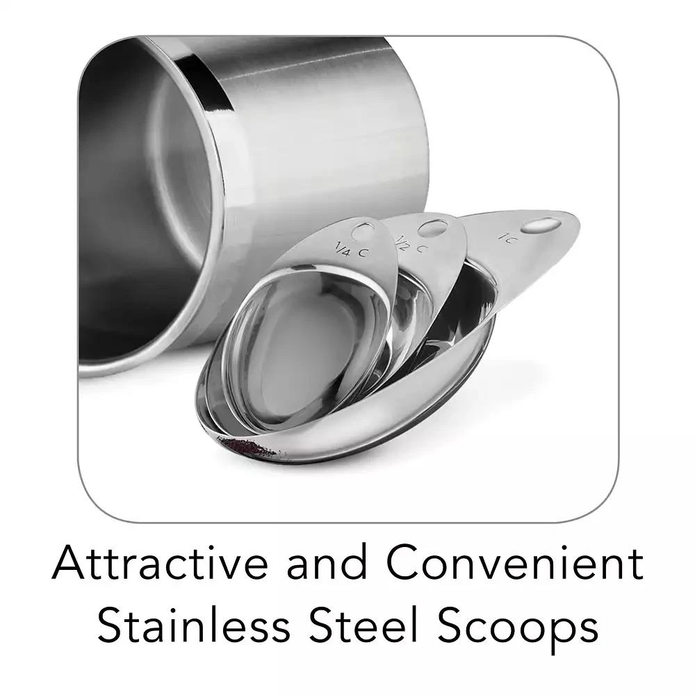 商品Tramontina|Gourmet 8 Pc Covered Canister & Scoop Set,价格¥593,第5张图片详细描述