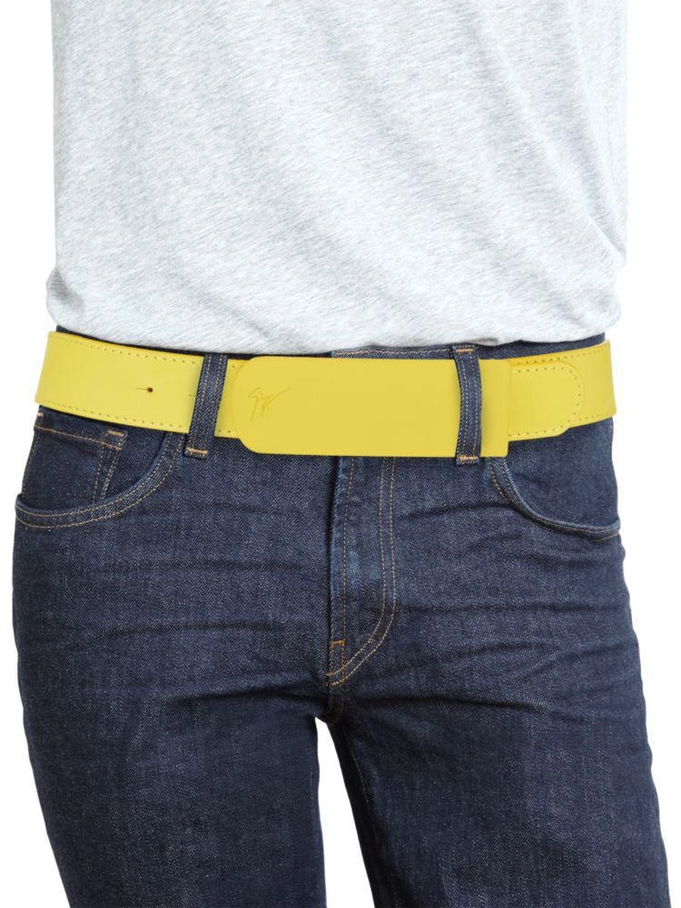 商品Giuseppe Zanotti|Leather Tonal Buckle Belt,价格¥1037,第3张图片详细描述