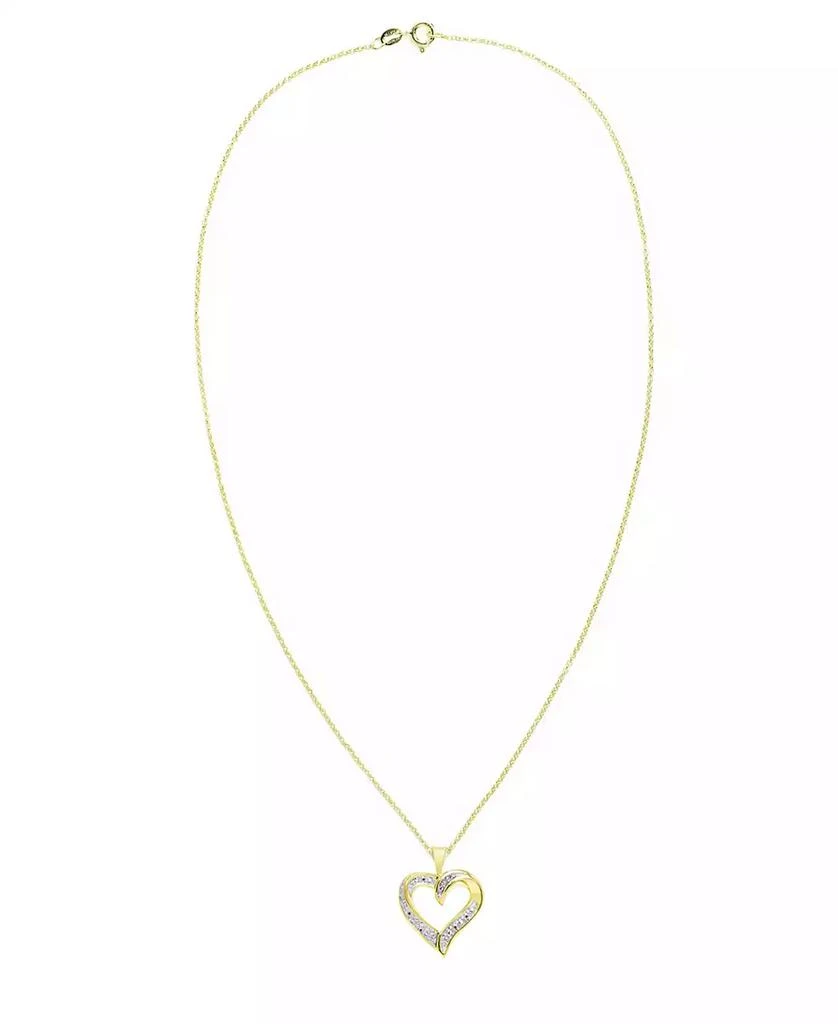 商品Macy's|Diamond Accent Gold-plated Open Heart Pendant Necklace,价格¥252,第2张图片详细描述