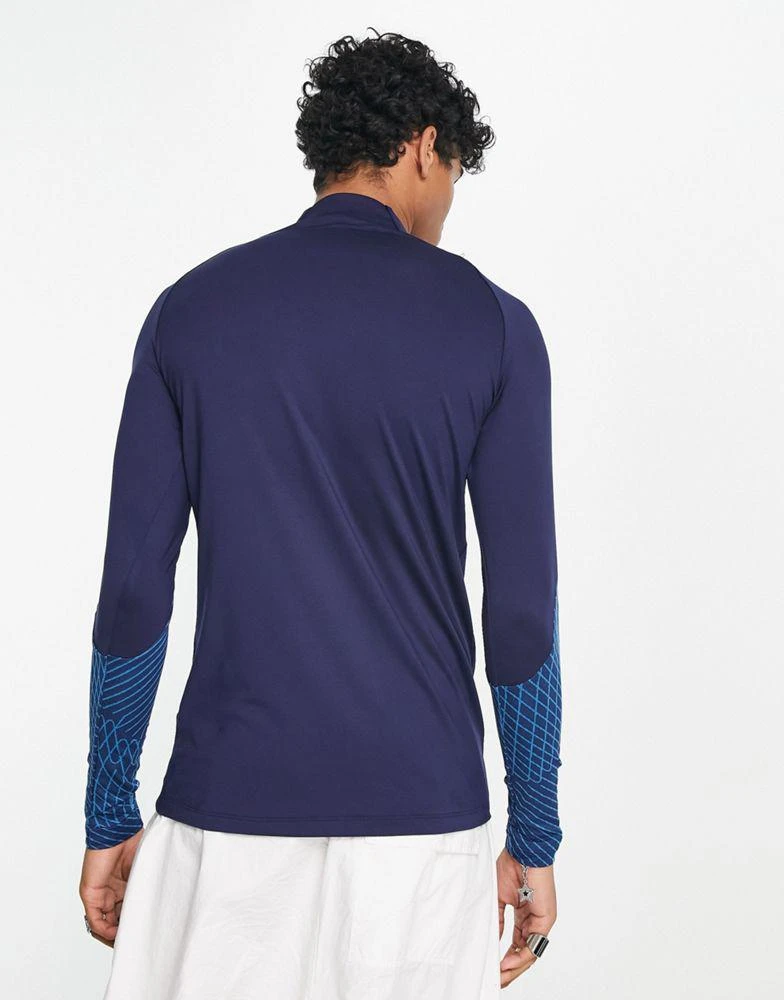 商品NIKE|Nike Football Croatia World Cup 2022 Strike Drill unisex zip neck top in dark blue,价格¥348,第2张图片详细描述