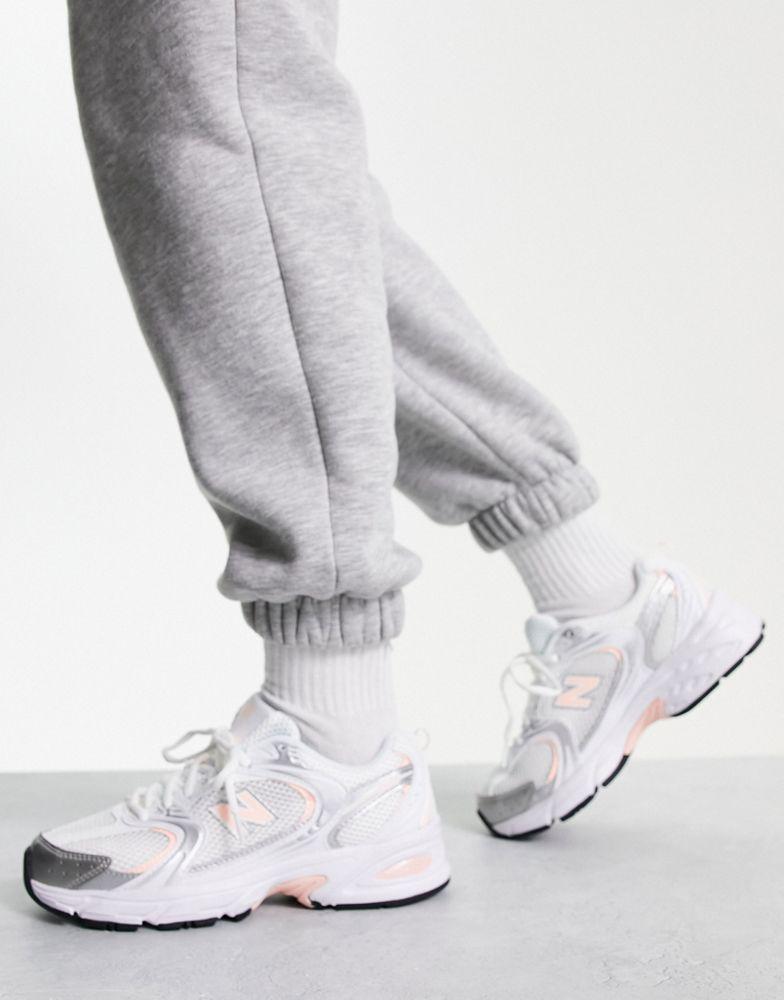 商品New Balance|New Balance 530 trainers in white and pastel pink,价格¥646,第5张图片详细描述