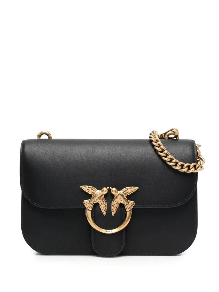 商品PINKO|Pinko women's black leather shoulder bag,价格¥2827,第1张图片