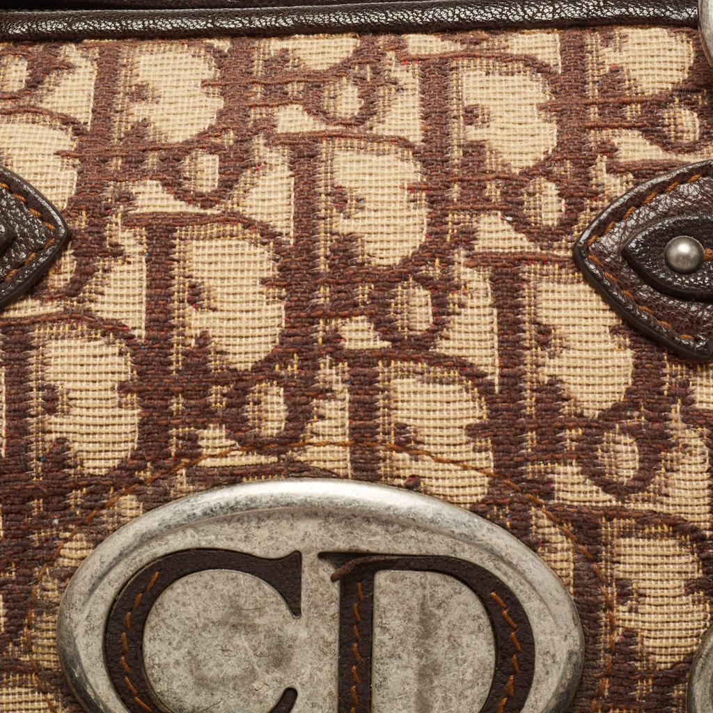 商品[二手商品] Dior|Dior Brown/Beige Oblique Canvas and Leather East/West Boston Bag,价格¥3521,第7张图片详细描述