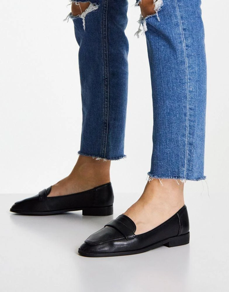 商品ASOS|ASOS DESIGN Mussy loafer flat shoes in black,价格¥188,第4张图片详细描述