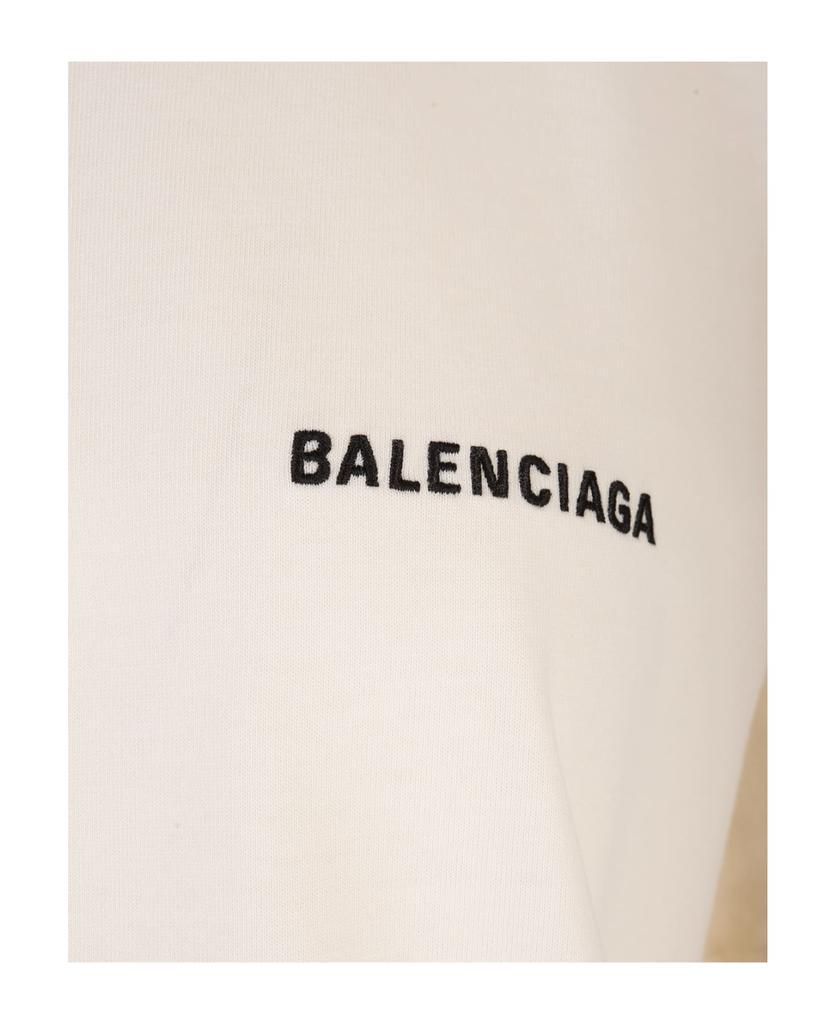 商品Balenciaga|Woman Beige Large Fit T-shirt,价格¥3595,第5张图片详细描述