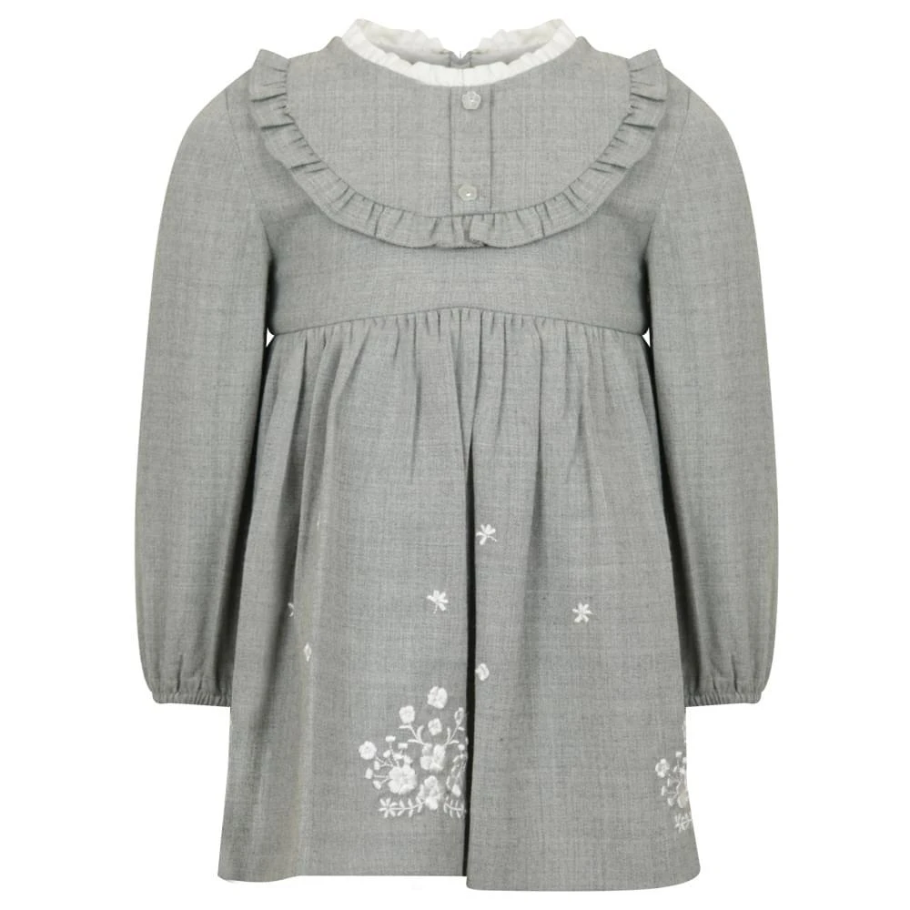 商品Mayoral|Embroidered Grey Dress,价格¥121,第1张图片