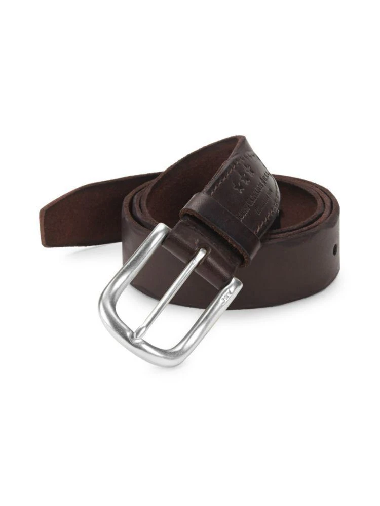 商品John Varvatos|Scalloped Edge Leather Belt,价格¥317,第1张图片
