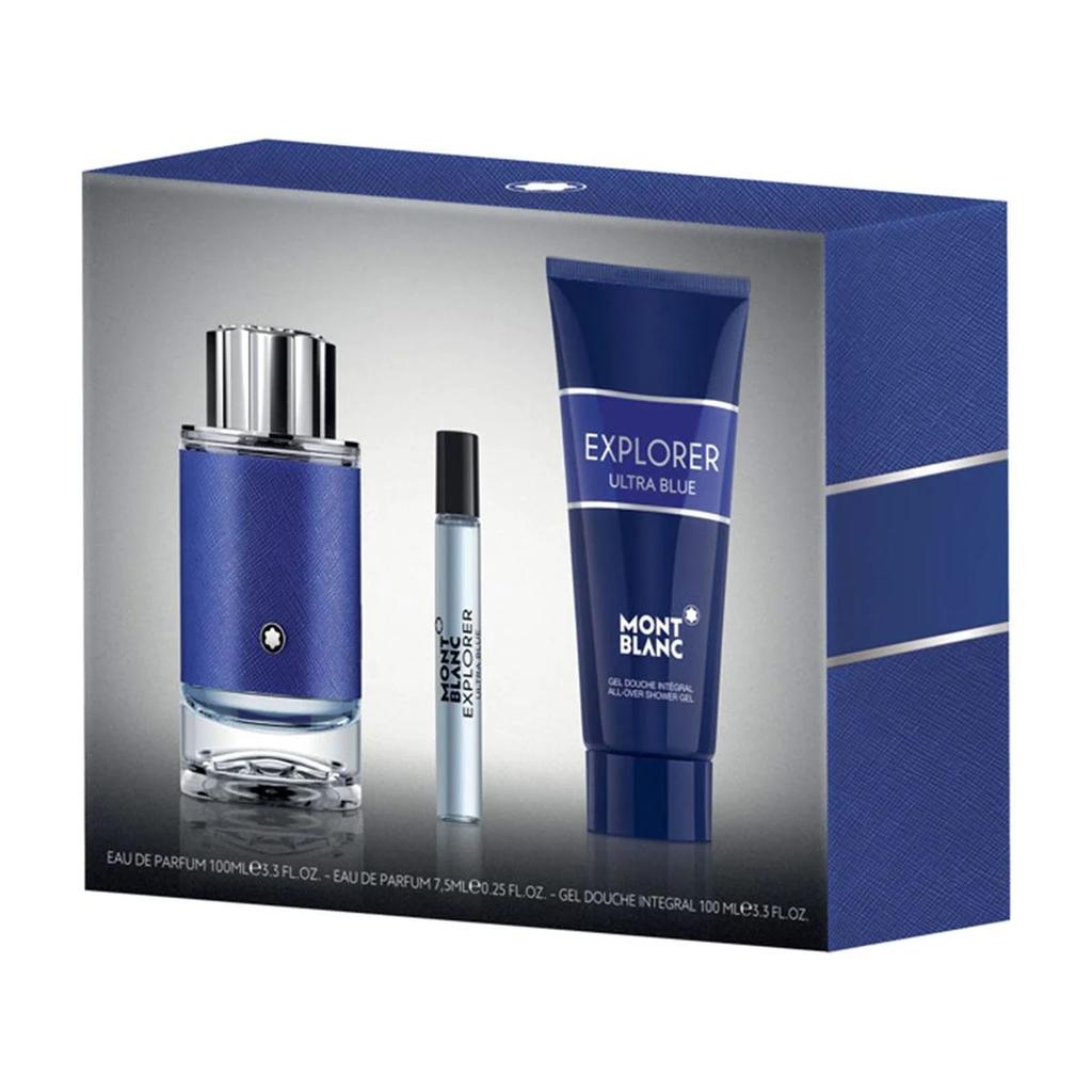 MontBlanc Mens Explorer Ultra Blue Gift Set Fragrances 3386460130608商品第1张图片规格展示