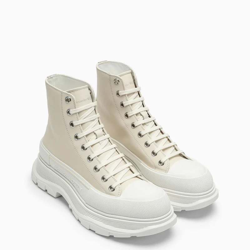 商品Alexander McQueen|Tread Slick boot in vanilla-coloured leather,价格¥3291,第2张图片详细描述