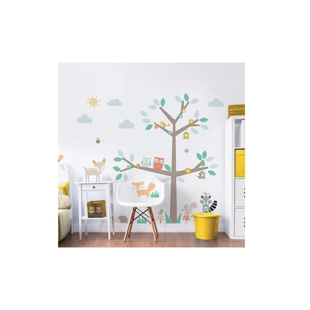商品Brewster Home Fashions|Woodland Tree And Friends Wall Stickers,价格¥1050,第3张图片详细描述
