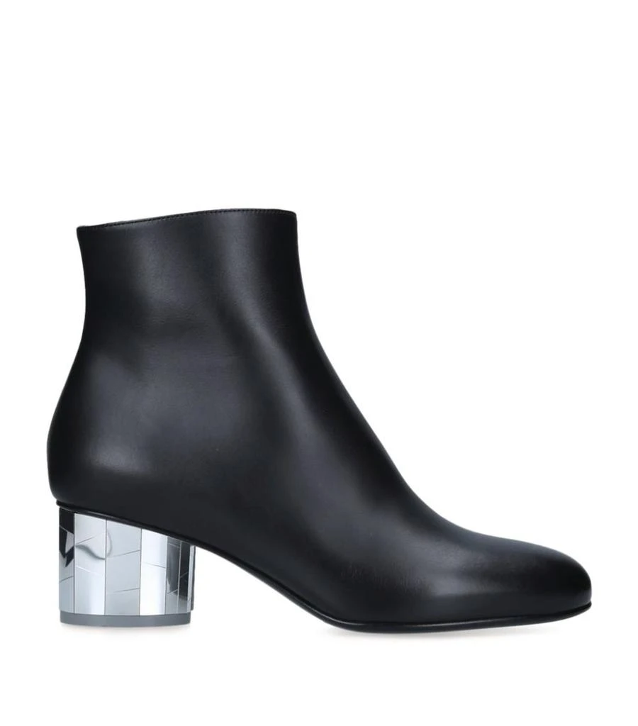 商品Salvatore Ferragamo|Leather Florrie Ankle Boots 55,价格¥7402,第3张图片详细描述