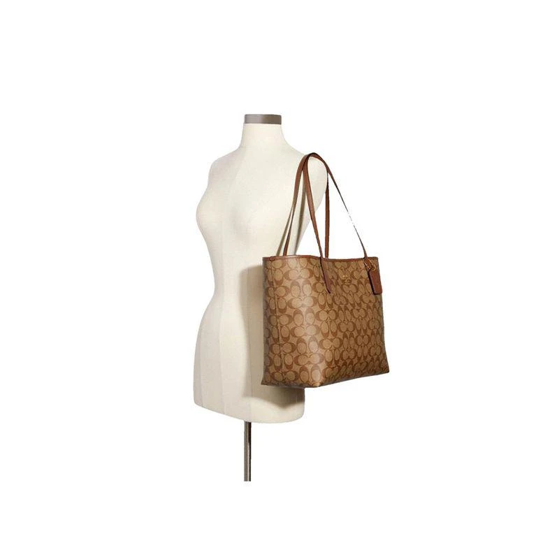 商品Coach|美国直邮coach蔻驰女士奥莱款印花大号托特包20年新款单肩包5696,价格¥2547,第4张图片详细描述