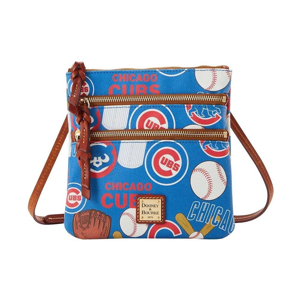 商品Dooney & Bourke|Women's Chicago Cubs Game Day Triple Zip Crossbody Purse,价格¥993,第1张图片
