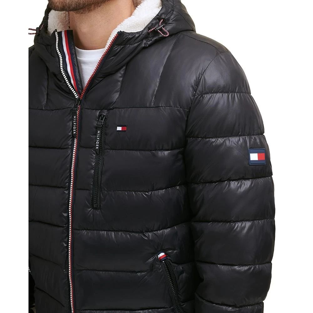 Tommy Hilfiger Men's  Sherpa Lined Hooded Quilted Puffer Jacket 3
