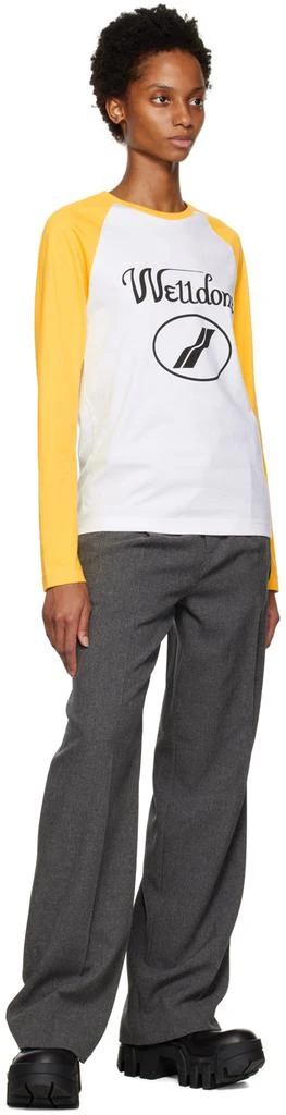 商品We11done|Yellow & White Cursive T-Shirt,价格¥492,第4张图片详细描述