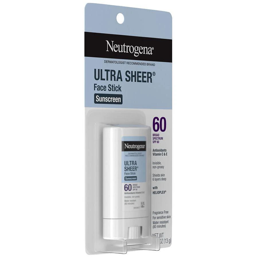商品Neutrogena|Ultra Sheer SPF 60 Face Sunscreen Stick, Non-Greasy,价格¥104,第3张图片详细描述