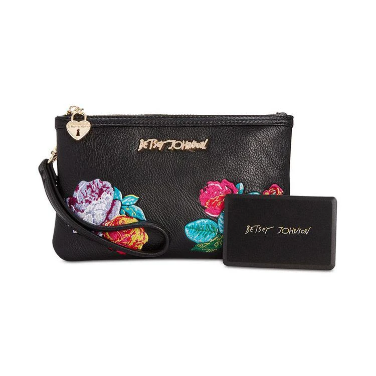 商品Betsey Johnson|Floral Embroidery Small Crossbody with Charger,价格¥430,第1张图片
