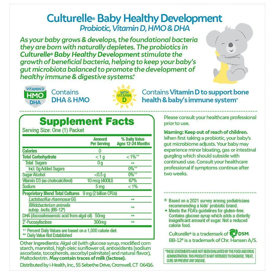 商品Culturelle|Grow+Thrive 婴幼儿VD益生菌粉,价格¥259,第2张图片详细描述