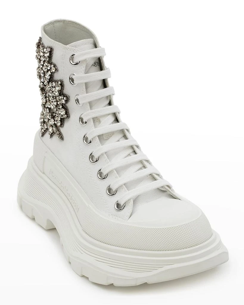 商品Alexander McQueen|Tread Slick Crystal Sneaker Boots,价格¥2901,第2张图片详细描述