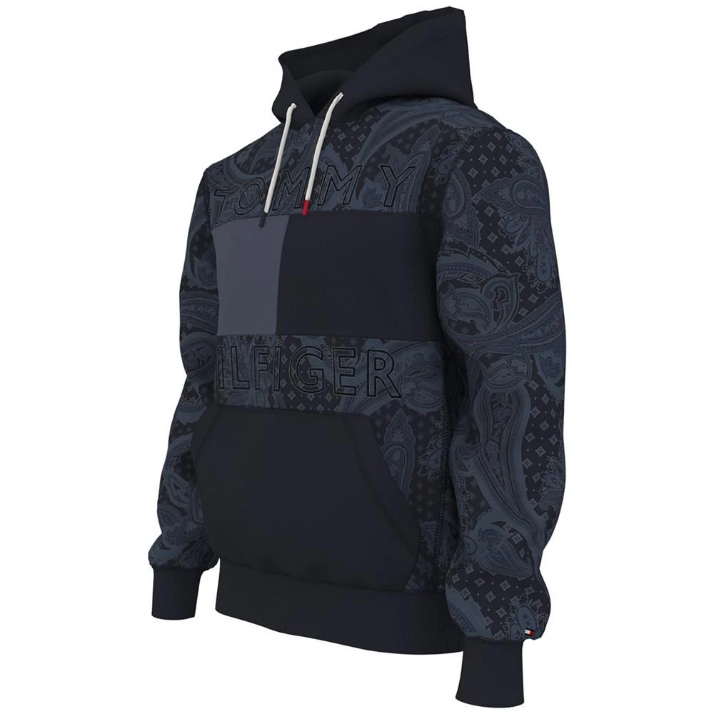 商品Tommy Hilfiger|Men's Paisley Drawstring Quinn Hoodie Sweatshirt,价格¥579,第3张图片详细描述