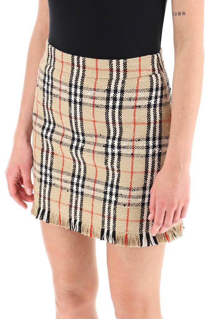 BOUCLÉ EFFECT TARTAN SKIRT商品第5张图片规格展示