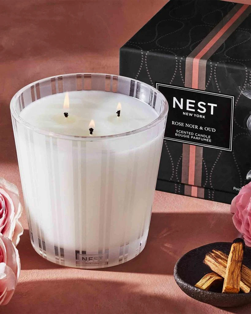 商品NEST New York|21.1 oz. Rose Noir & Oud 3-Wick Candle,价格¥665,第3张图片详细描述