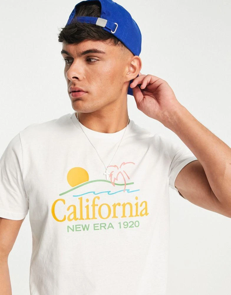 商品New Era|New Era California print t-shirt in white,价格¥116,第4张图片详细描述