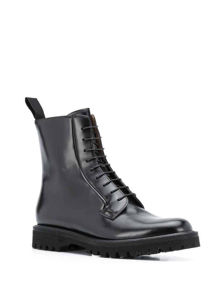 Church's Women's  Black Leather Ankle Boots商品第2张图片规格展示