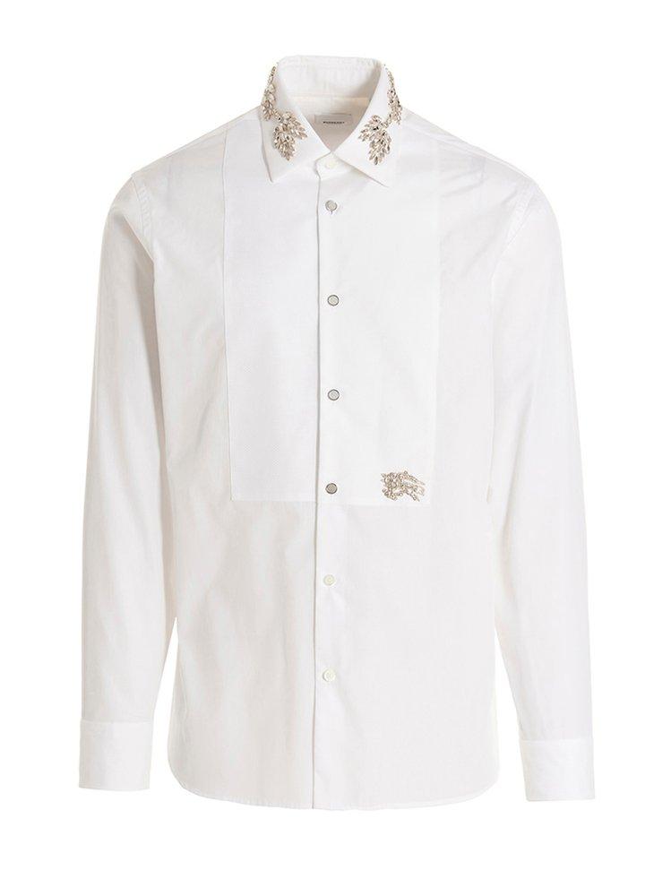 Burberry Embellished Long-Sleeved Shirt商品第1张图片规格展示