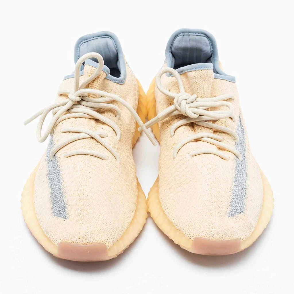商品[二手商品] YEEZY|Yeezy x Adidas Cream/Grey Knit Fabric Boost 350 V2 Linen Sneakers Size 43 1/3,价格¥1578,第3张图片详细描述