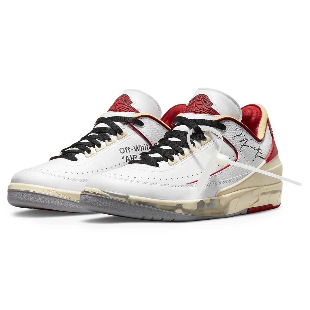 商品Jordan|Air Jordan 2 X Off-White Retro Low White Varsity Red,价格¥6211,第2张图片详细描述