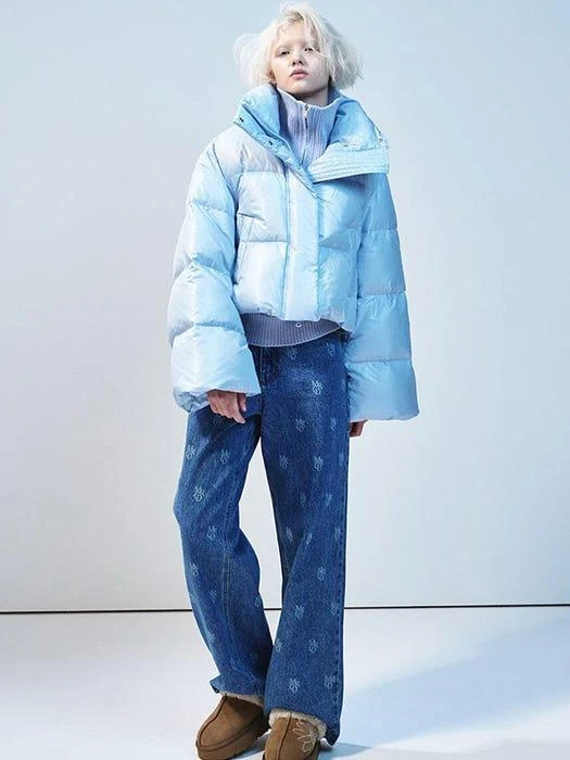 商品MARDI MERCREDI|High Neck Down Jacket - Sky,价格¥1640,第2张图片详细描述