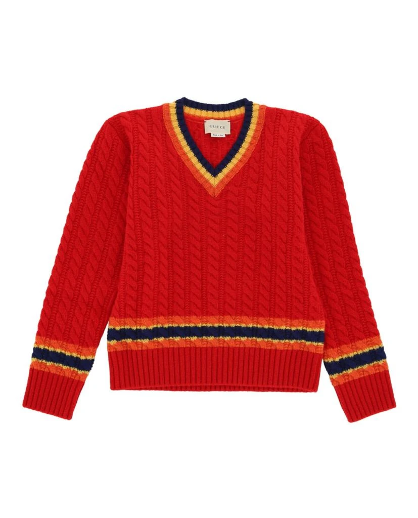 商品Gucci|Kids V-Neck Sweater,价格¥828,第1张图片