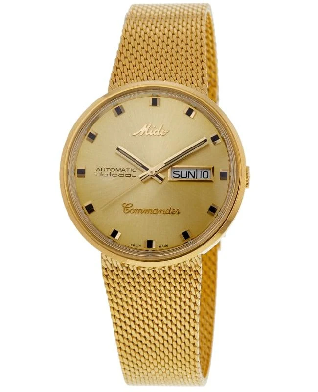 商品MIDO|Mido Commander 1959 Gold Tone Steel Men's Watch M8429.3.22.13-SD,价格¥4431,第1张图片