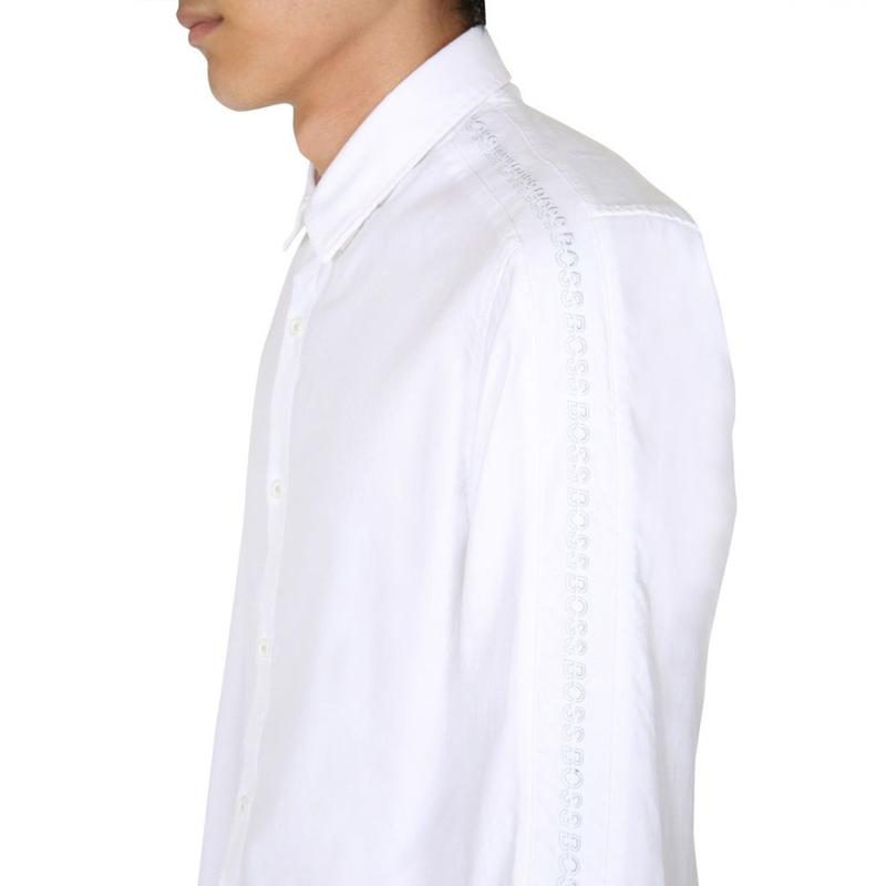 HUGO BOSS 男士白色棉质长袖衬衫 BEAVIZ-R-50427553-100商品第3张图片规格展示