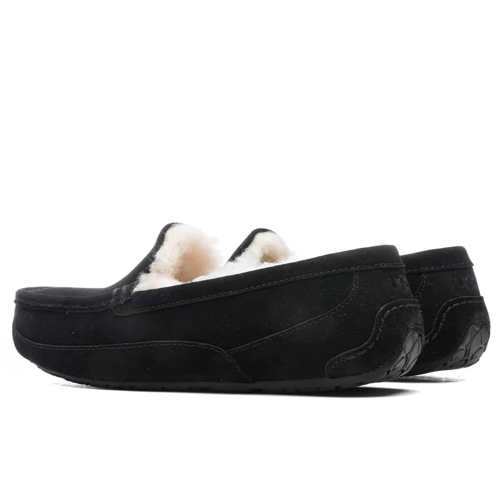 商品UGG|Kids Ascot Slipper - Black Suede,价格¥532,第2张图片详细描述