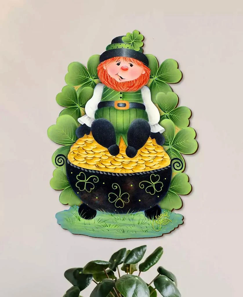 商品Designocracy|Holiday Wooden Wall Decor Door Decor Lepricon's Pot Full of Gold J. Mills-Price,价格¥989,第4张图片详细描述