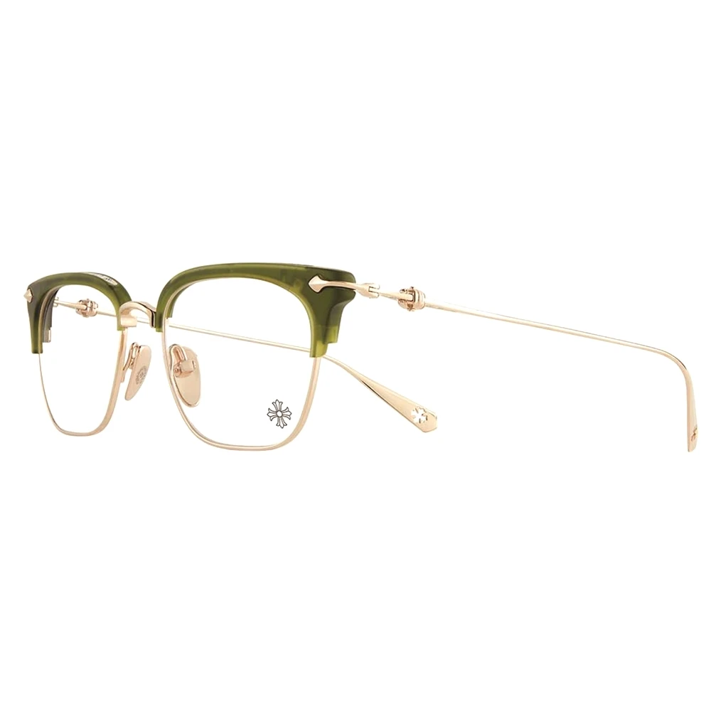 商品[国内直发] Chrome Hearts|【可配度数】  个性前卫 克罗心 银饰十字架花卉打造 钛合金 方形 光学镜架 男女同款情侣款,价格¥22053,第11张图片详细描述